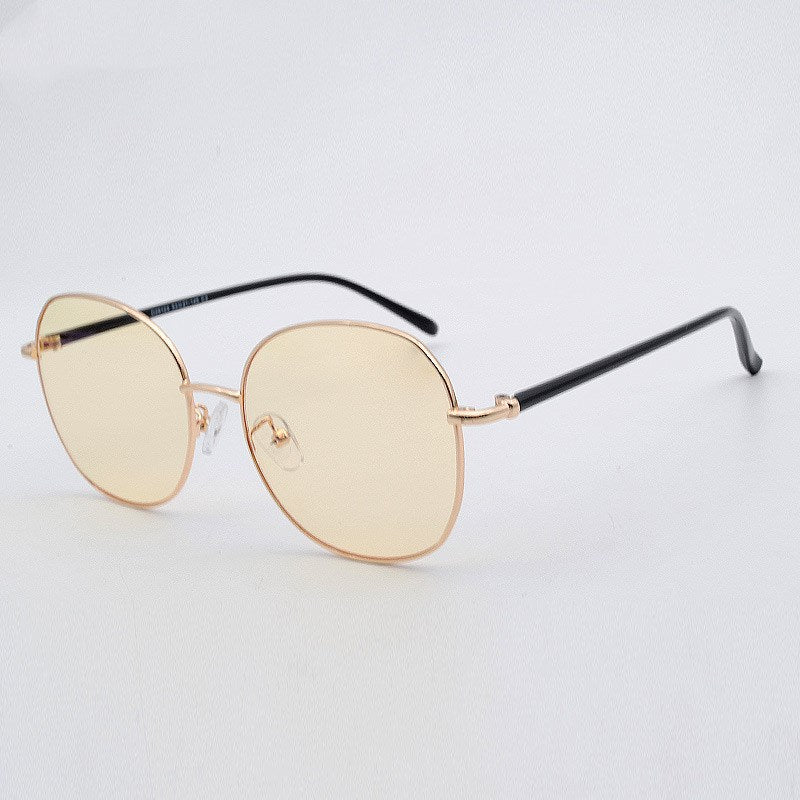 Metal Round Frame Blue Light Blocking Glasses