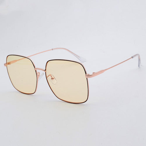 Fashion Retro Metal Blue Light Blocking Glasses