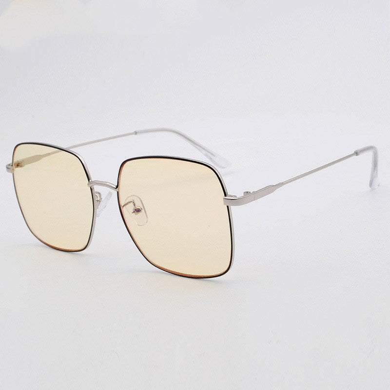 Fashion Retro Metal Blue Light Blocking Glasses