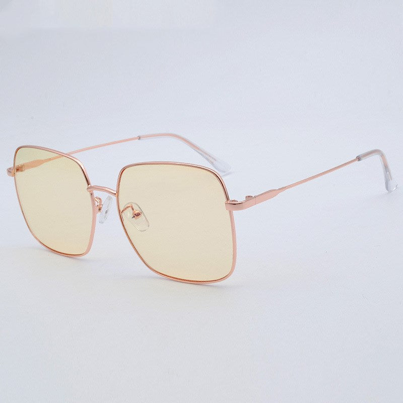 Fashion Retro Metal Blue Light Blocking Glasses