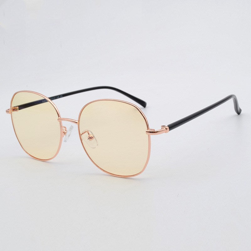 Metal Round Frame Blue Light Blocking Glasses